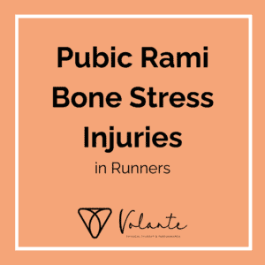 Pubic Rami Bone stress injuries for runners