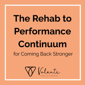 Rehab to Performance Continuum for Coming back stronger