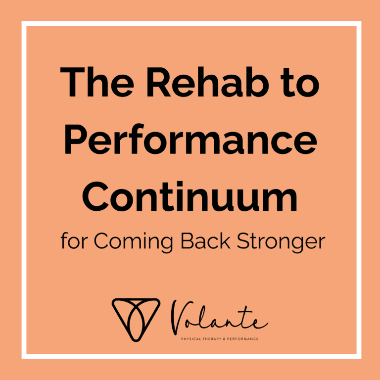 Rehab to Performance Continuum for Coming back stronger